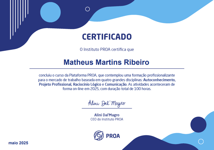 Certificado PROA