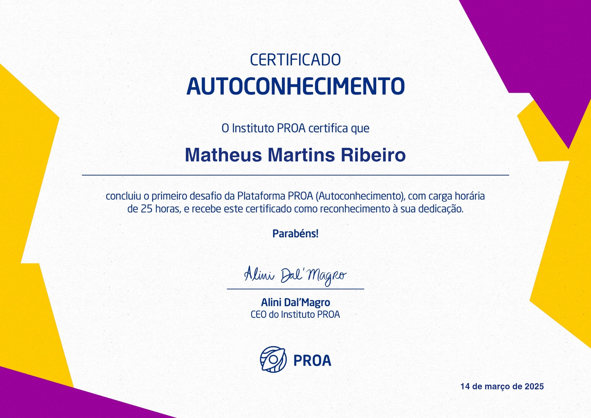 Certificado PROA